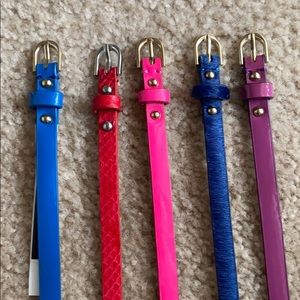 Medium belts except for the blue one that’s large